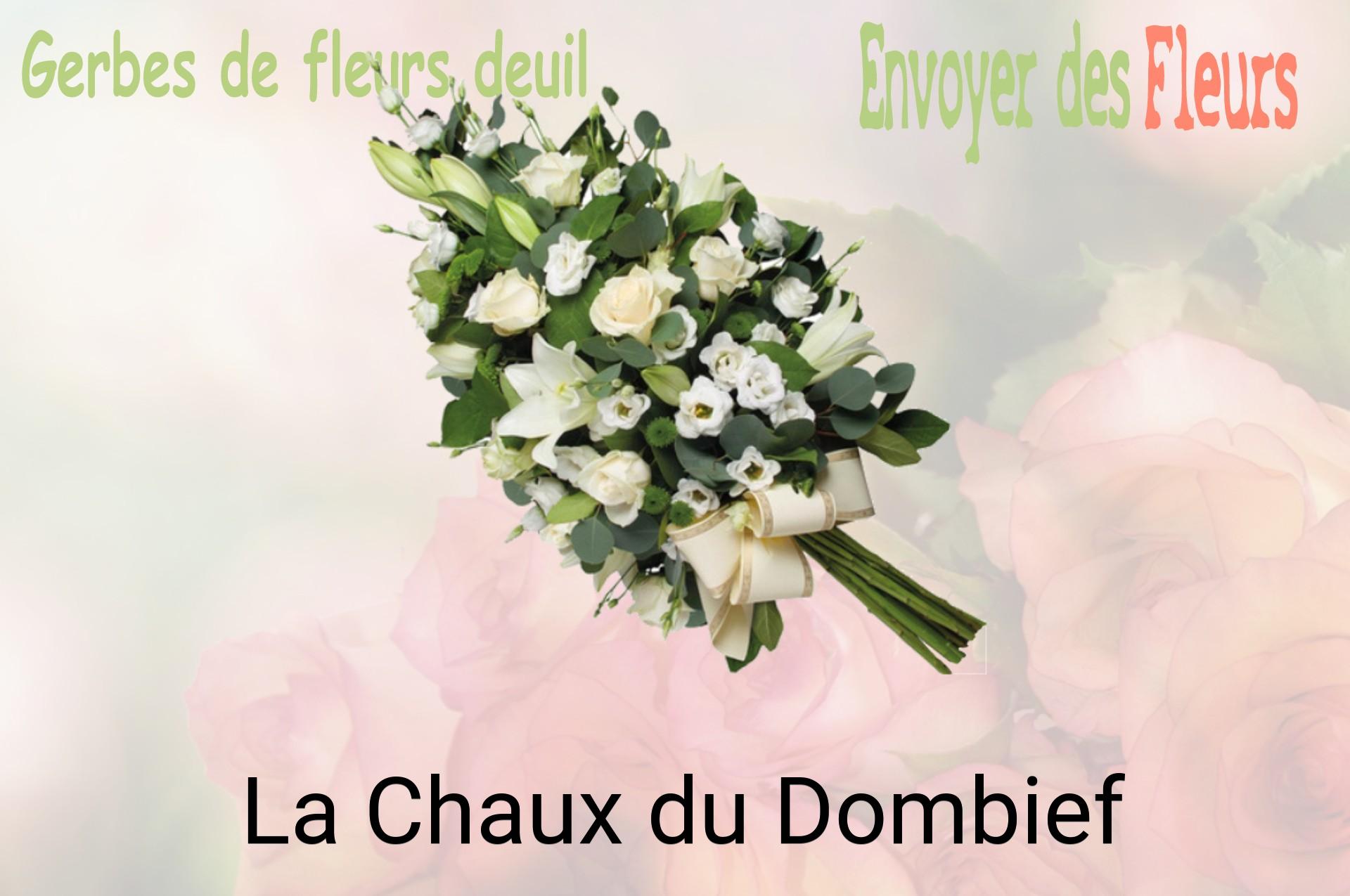 Gerbe de fleurs de deuil livrée à La Chaux-du-Dombief